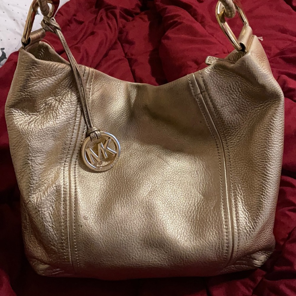 Gold Michael Kors Purse